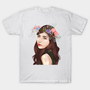 Flower Girl Vector #2 T-Shirt